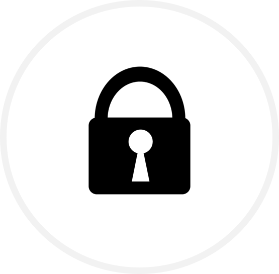 Lock Icon White - Periscope Logo Png Black White (555x545), Png Download