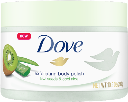 Dove Exfoliating Body Polish Kiwi Seeds & Cool Aloe - Dove Exfoliating Body Polish (459x460), Png Download