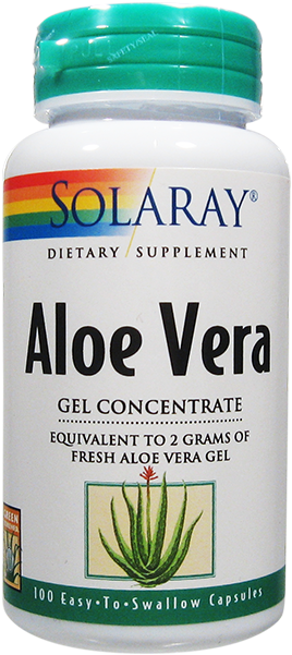 Solaray Aloe Vera 100 Capsules - Solaray Aloe Vera Gel - 100 Caps (650x650), Png Download