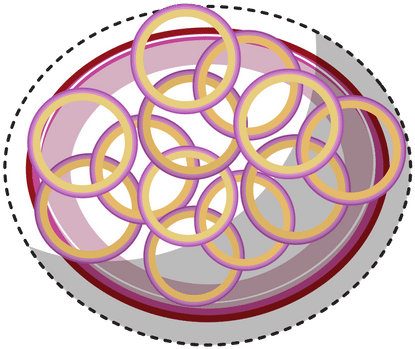Onion Rings - 0shares - Circle (500x500), Png Download