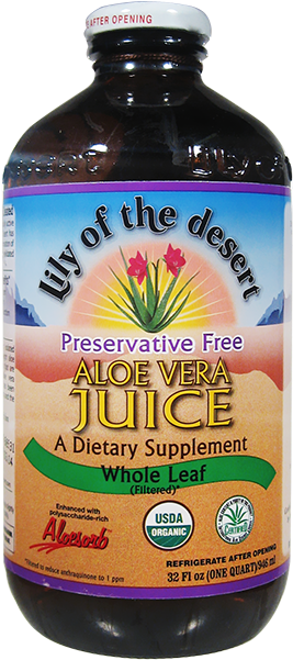 Lily Of The Desert Aloe Vera Juice Whole Leaf Organic - Lily Of The Desert Aloe Vera Juice 32 Oz (650x650), Png Download
