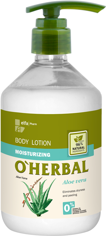 3d White Lotion Aloe - O'herbal Moisturizing Body Lotion Aloe Vera Extract (391x800), Png Download