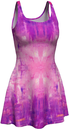 Behind Stars In Purple Flare Dress - Dress (600x600), Png Download