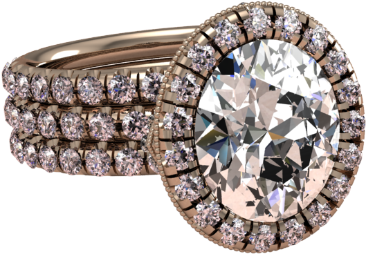 2 Carat Round Diamond With Halo Ring - Pre-engagement Ring (640x480), Png Download