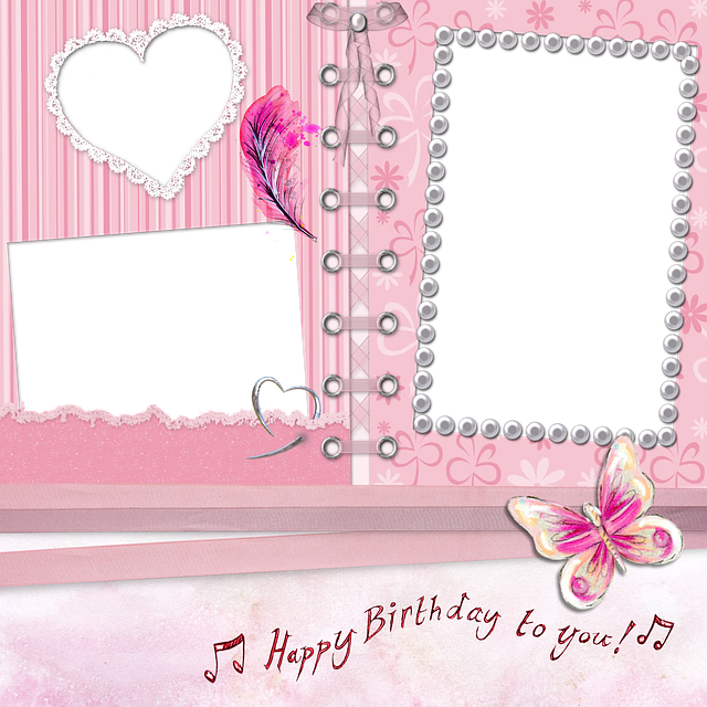 Free Photo Page Pink Happy Birthday Girl Scrapbook - She Believed She Could, So She Did Daily Planner And (640x640), Png Download