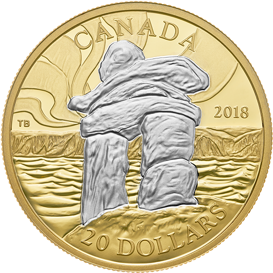 Reverse Gold-plated Pure Silver Coin - Canada 2018 Gold Coins (570x570), Png Download