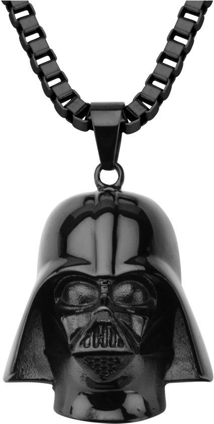 Darth Vader Black Mask Pendant With Chain (850x850), Png Download