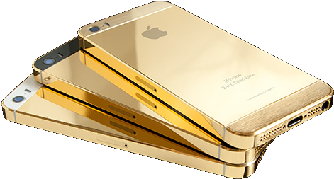 Gold Plated Iphone 5 S In All Finished - Iphone 5s Gold Limited Edition (479x257), Png Download