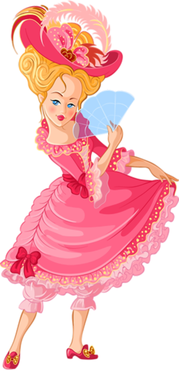 About 3113 Free Commercial & Noncommercial Clipart - Pink Medieval Princess Dresses Drawing (260x538), Png Download