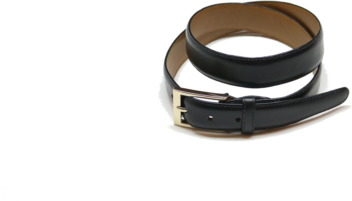 Argentine Black Leather Belt / Gold Plate Buckle - Belt (1650x926), Png Download