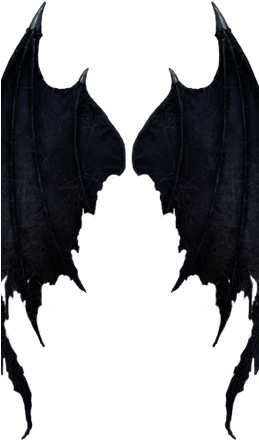 Devil Wings Png - Black Demon Wings Png (258x535), Png Download