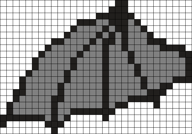 Dragon Wing Perler Bead Pattern / Bead Sprite - Dragon Wings Pixel Art (631x442), Png Download