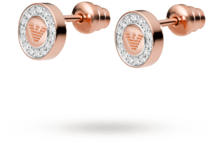 Emporio Armani Ladies Signature Glitz Rose Gold Plated - Dyrberg/kern (350x350), Png Download