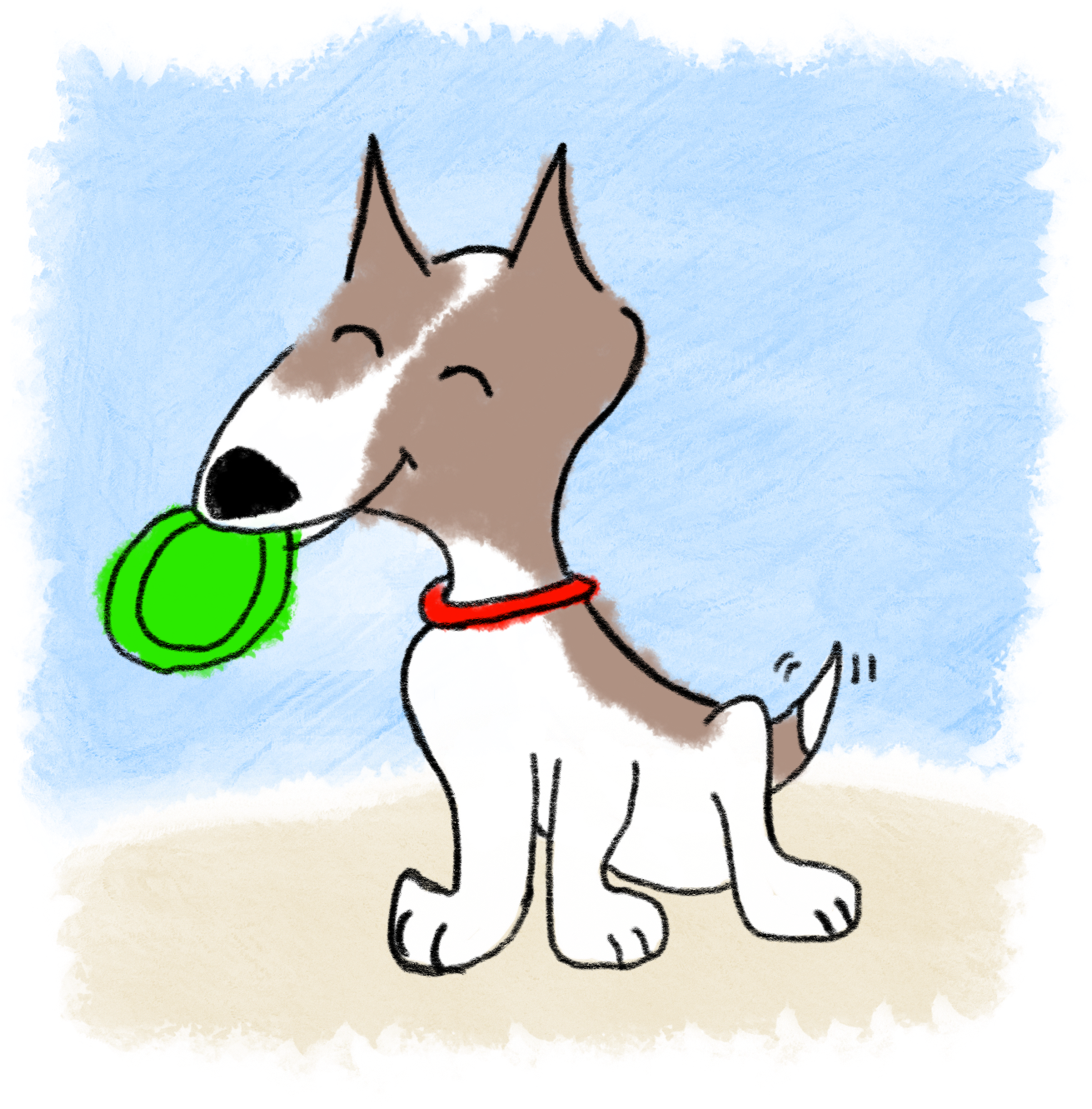 Happy Dog Png (1311x1331), Png Download
