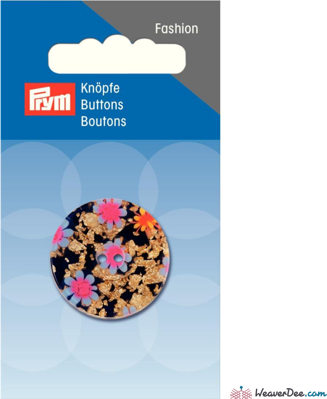 Painted Flowers Button - Knoop 2 Gaatjes Bloemen Deblauw 28 Mm (1500x1366), Png Download