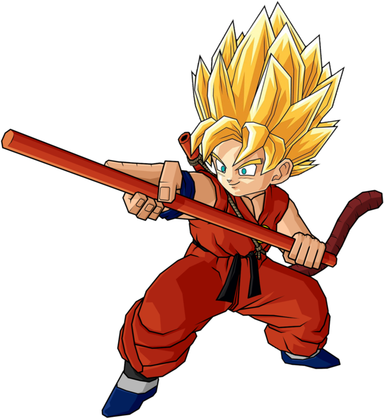Super Saiyan Kid Goku - Dragon Ball Kid Goku Ssj (800x1000), Png Download