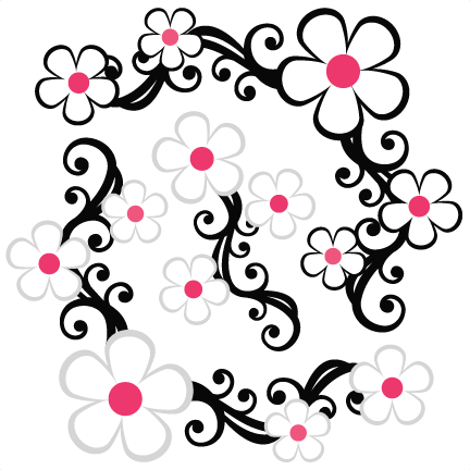 Daisy Flower Flourishes Svg Scrapbook Cut File Cute - Common Daisy (432x432), Png Download