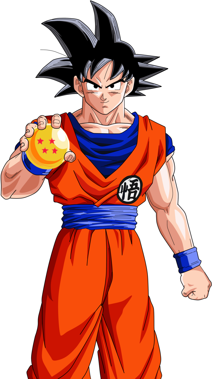 Goku Transparent Png - Goku Con Una Esfera Del Dragon (1024x1380), Png Download