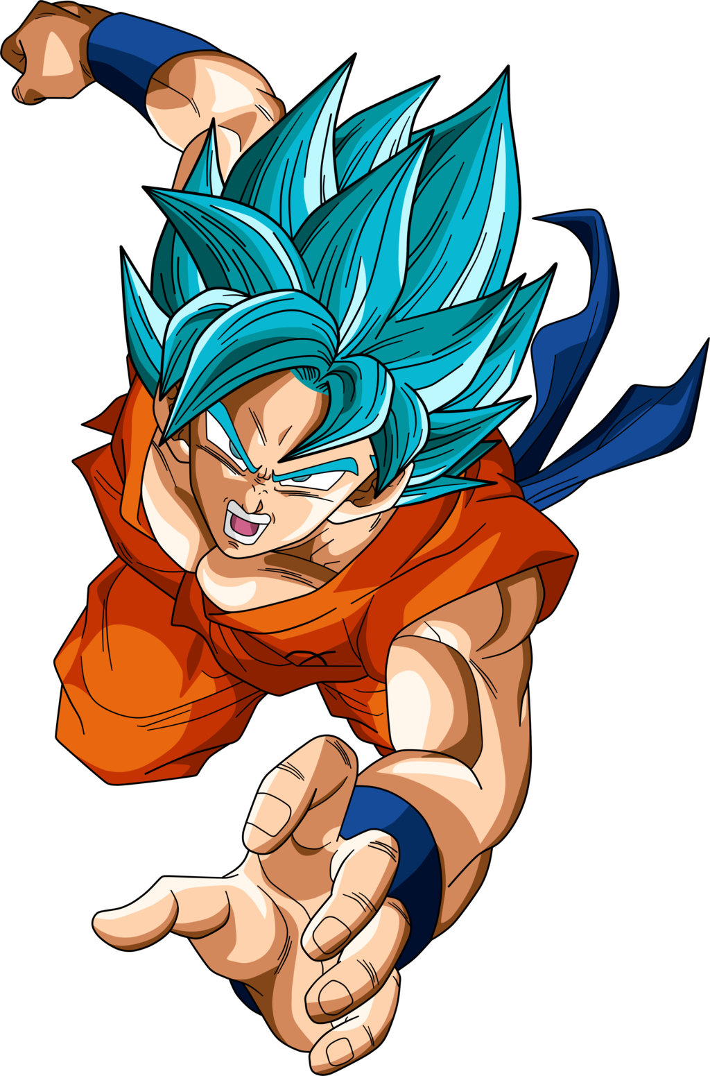 Universe 6 Ssgss Goku - Dbz Goku Ssj Blue (1024x1551), Png Download
