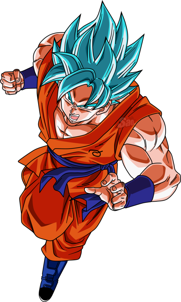 Goku Clipart Ssblue - Dragon Ball Goku Ssj Blue (693x1154), Png Download