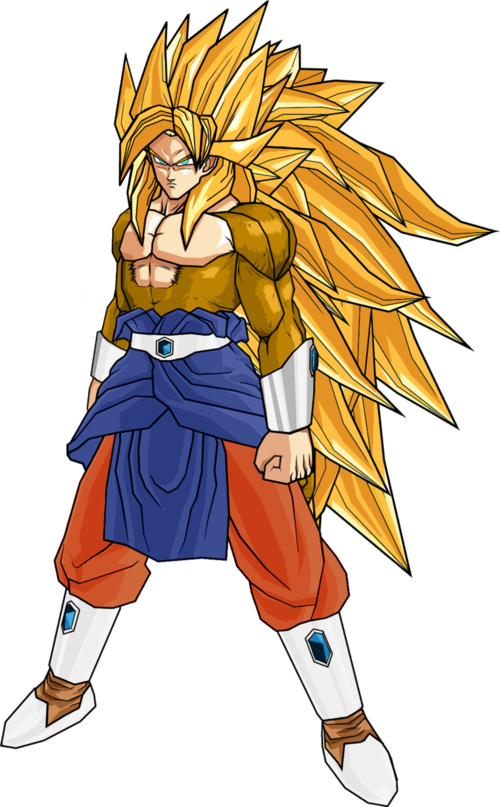500px The Supreme Saiyan By Db Own Universe Arts D4i8jfm - Goku Legendary Super Saiyan 4 (500x807), Png Download