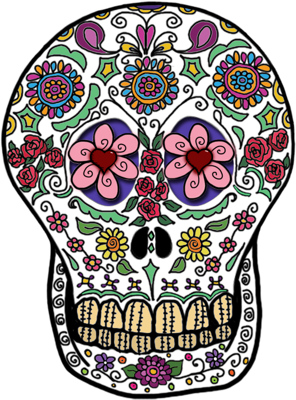 Day Of Dead In Png - Day Of The Dead Png (1143x1600), Png Download