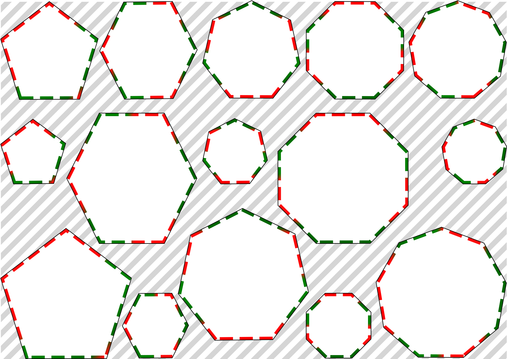 Dashed Multi Polygons For Xmas - Art (1740x1240), Png Download
