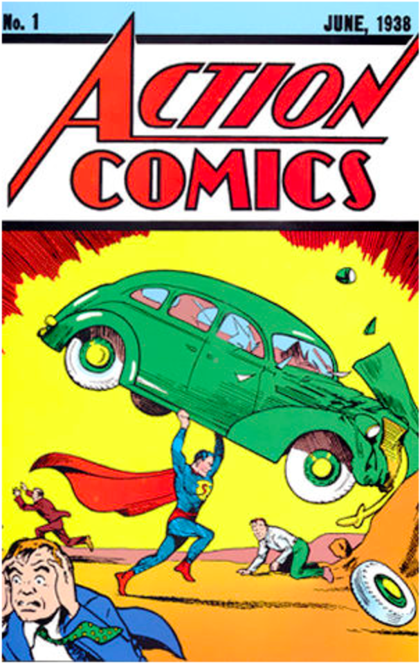 Cage Is An Avid Comic Book Collector - Action Comics (1950x1100), Png Download
