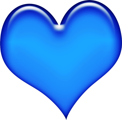 Blue Heart Png Png Heart Clipart Border Blue Pictures - Portable Network Graphics (500x494), Png Download