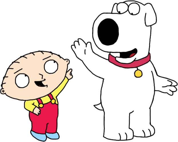 I Like You Lot - Stewie And Brian Griffin (622x497), Png Download