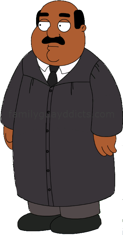 Judge Blackman - Cartoon (396x754), Png Download