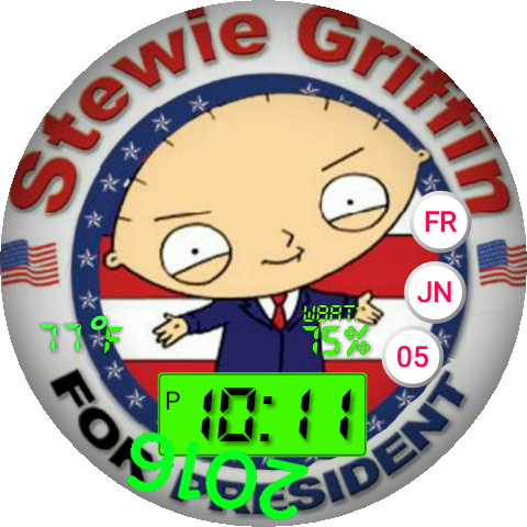Stewie Griffin For President - Photograph (480x480), Png Download