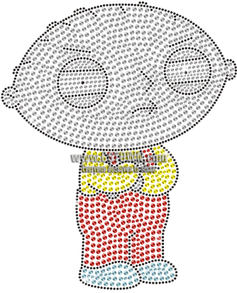 Shining Lovely Stewie Griffin Rhinestone Iron On Transfer - Cartoon (450x450), Png Download