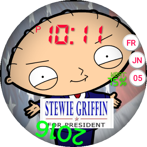 Stewie Griffin - Stewie Griffin For President (480x480), Png Download