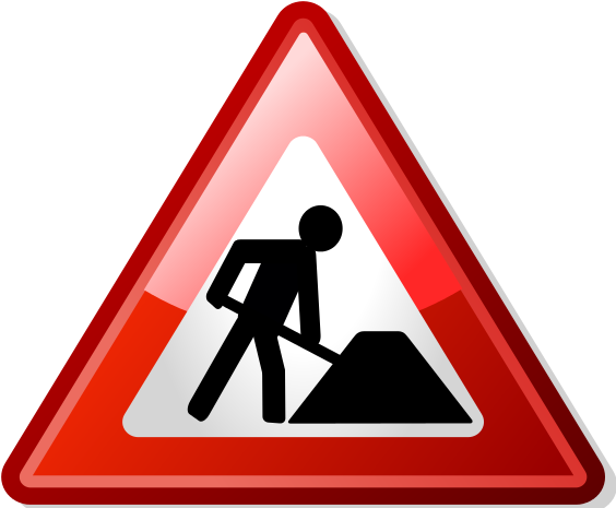 288 × 240 Pixels - Under Construction Icon Red (576x480), Png Download