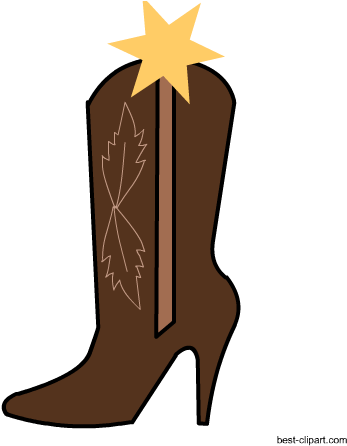 Cowgirl Shoe Clipart Free - Cowboy (450x450), Png Download