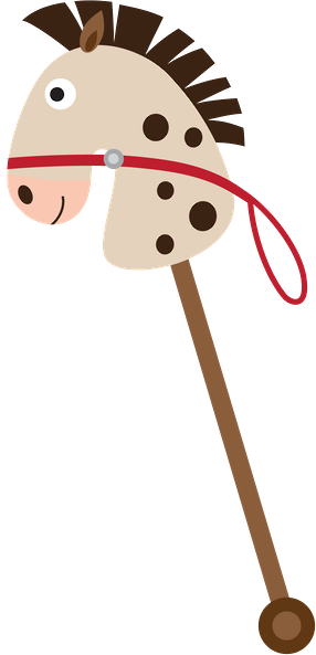 Cowboy E Cowgirl - Free Stick Horse Clipart (286x593), Png Download