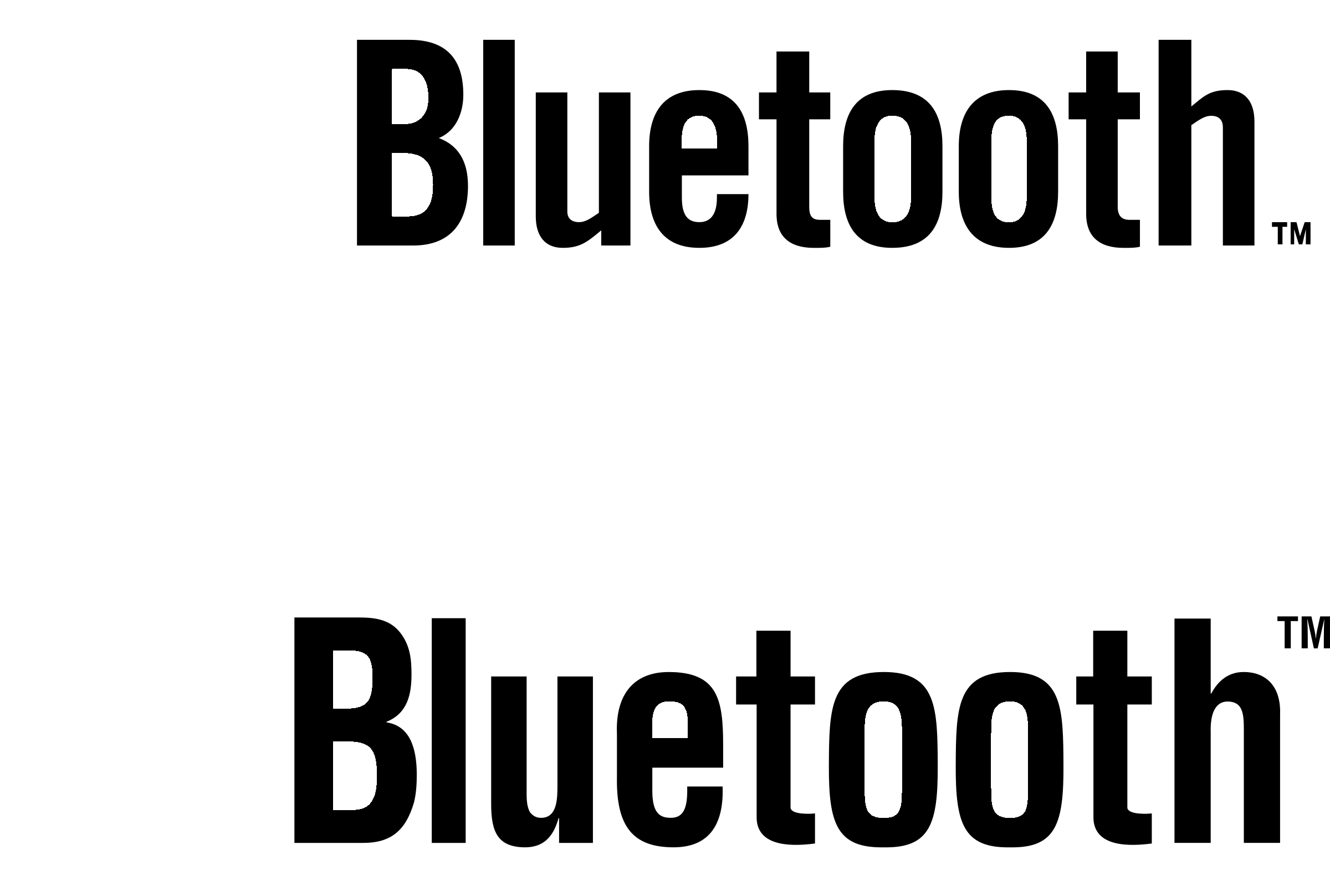 Bluetooth Logo Black And White - Bluetooth Logo (2400x1617), Png Download