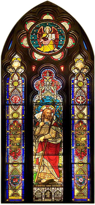 Stain Windows Trinity Episcopal - Stained Glass Window Png (360x720), Png Download