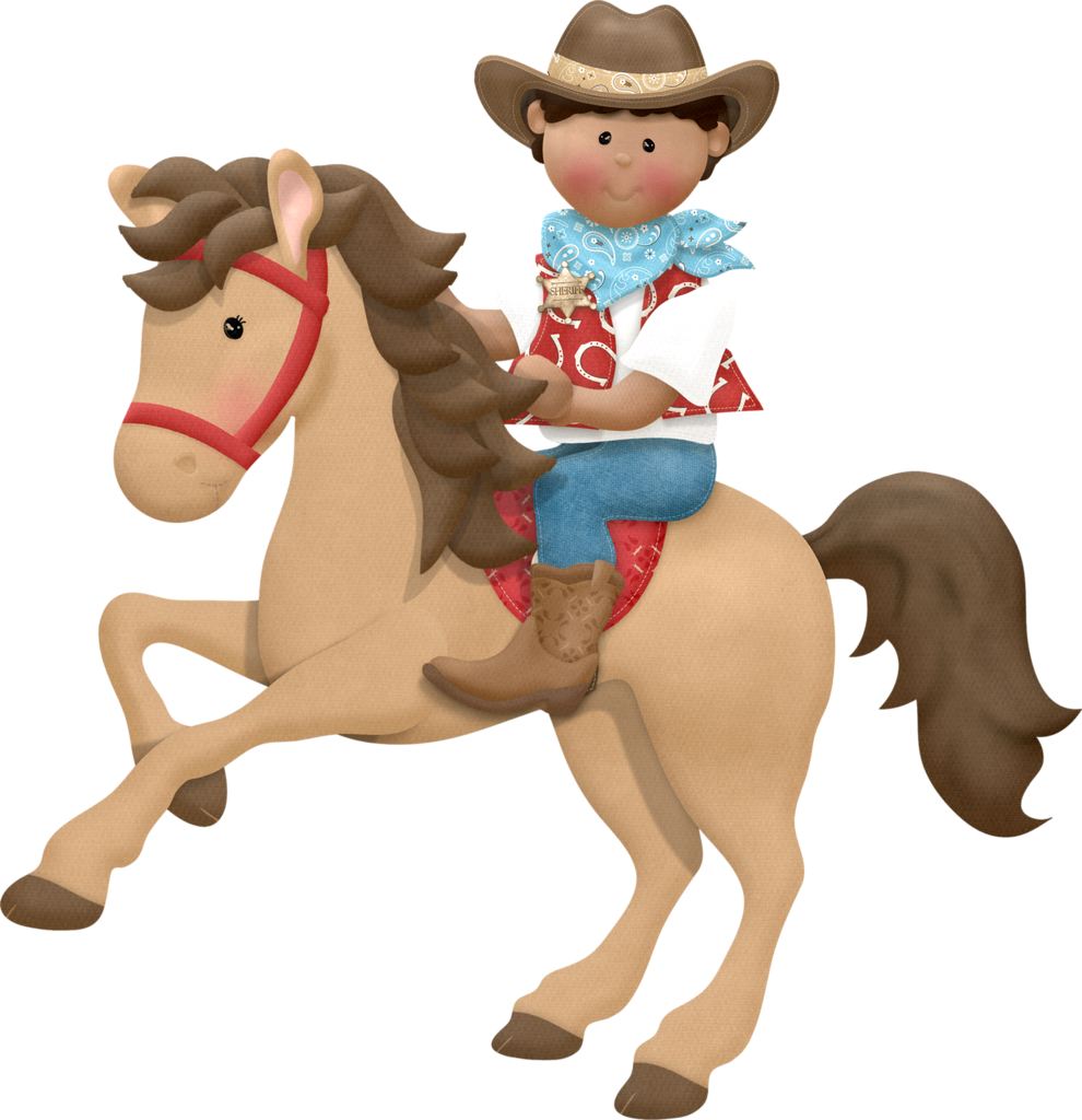 Cowboy E Cowgirl - Cowgirl On Horse Clip Art (990x1024), Png Download