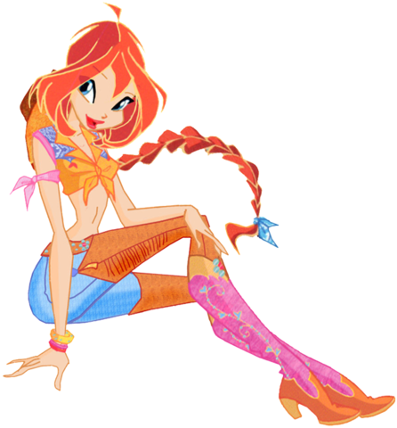 Cowgirl - Winx Club Bloom Cowgirl (446x480), Png Download