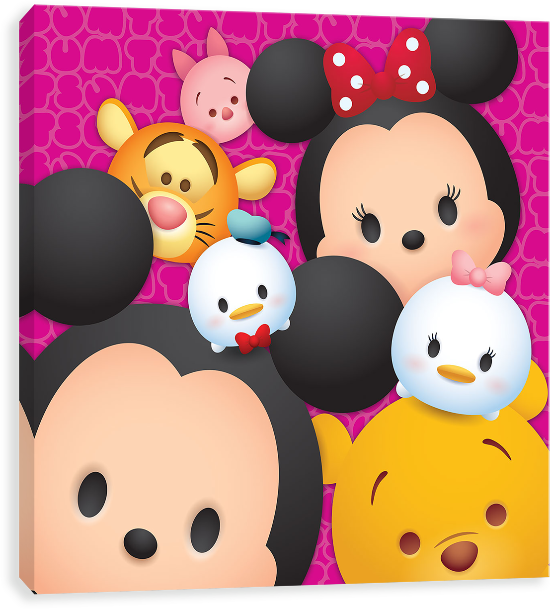 Tsum Tsum Party - Not Available Tsum Tsum Packed Characters Cotton Fabric (1280x1280), Png Download
