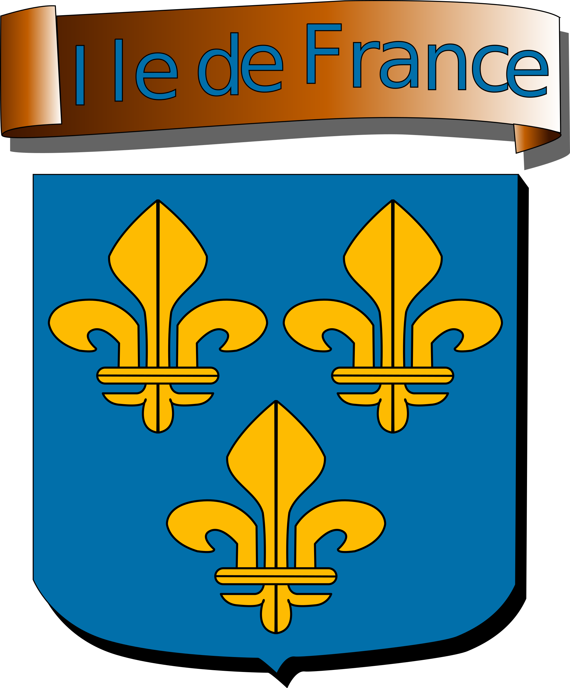 Free Vector Ile De France Clip Art - Ile De France Symbole (492x594), Png Download