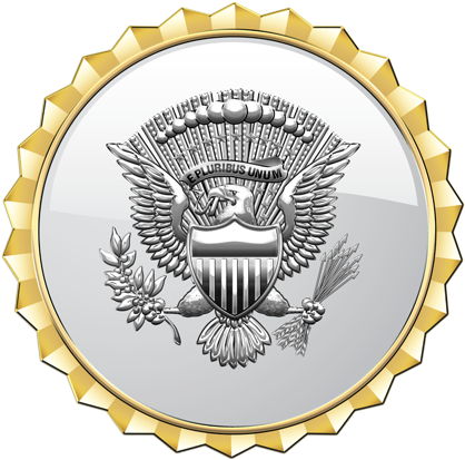 The White House Service Badge Was A Short Lived Military - Militaria Vice Presidential Service Badge (450x450), Png Download