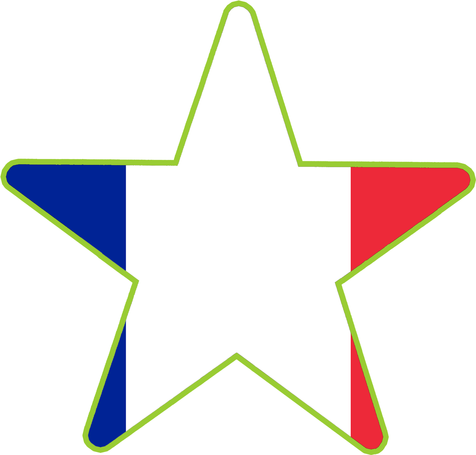 Connections Star Languages French Flag - Circle (1732x1756), Png Download