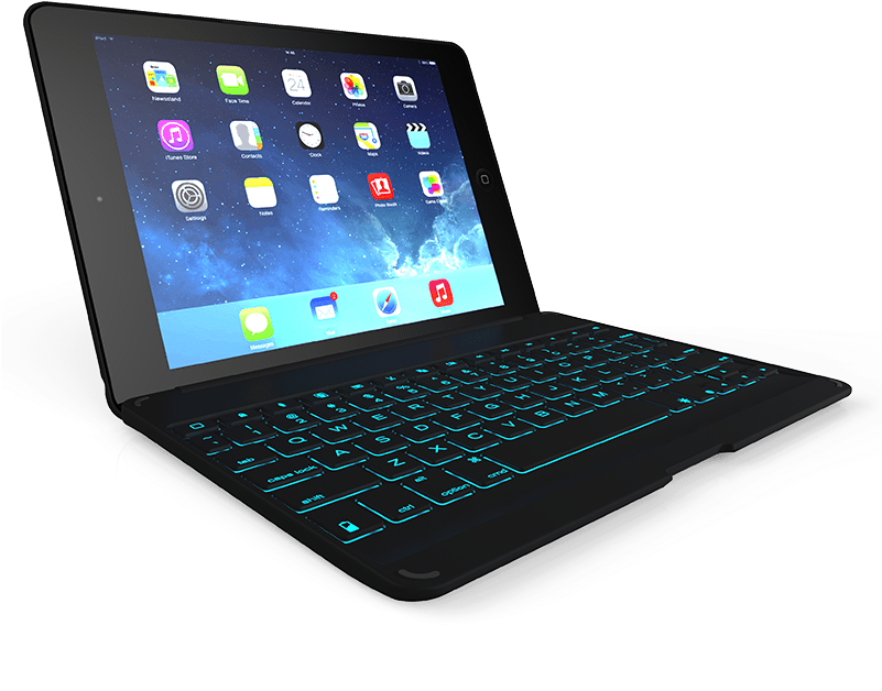Zagg Keyboard Case For Ipad Air - Zagg Folio Tablet Case With Non-backlit Wireless Bluetooth (800x800), Png Download