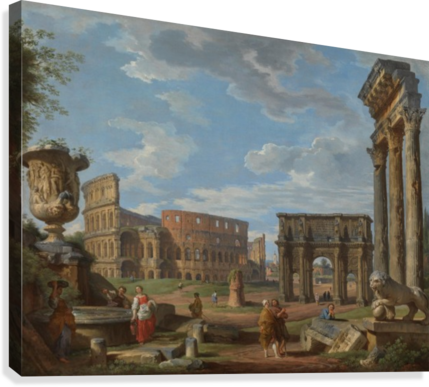 Colosseum And The Arch Of Constantine Canvas Print - Companion To Ancient History (429x387), Png Download