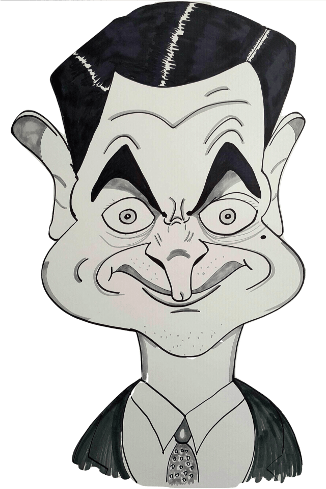 Mr Bean - Caricature Drawing (639x1000), Png Download