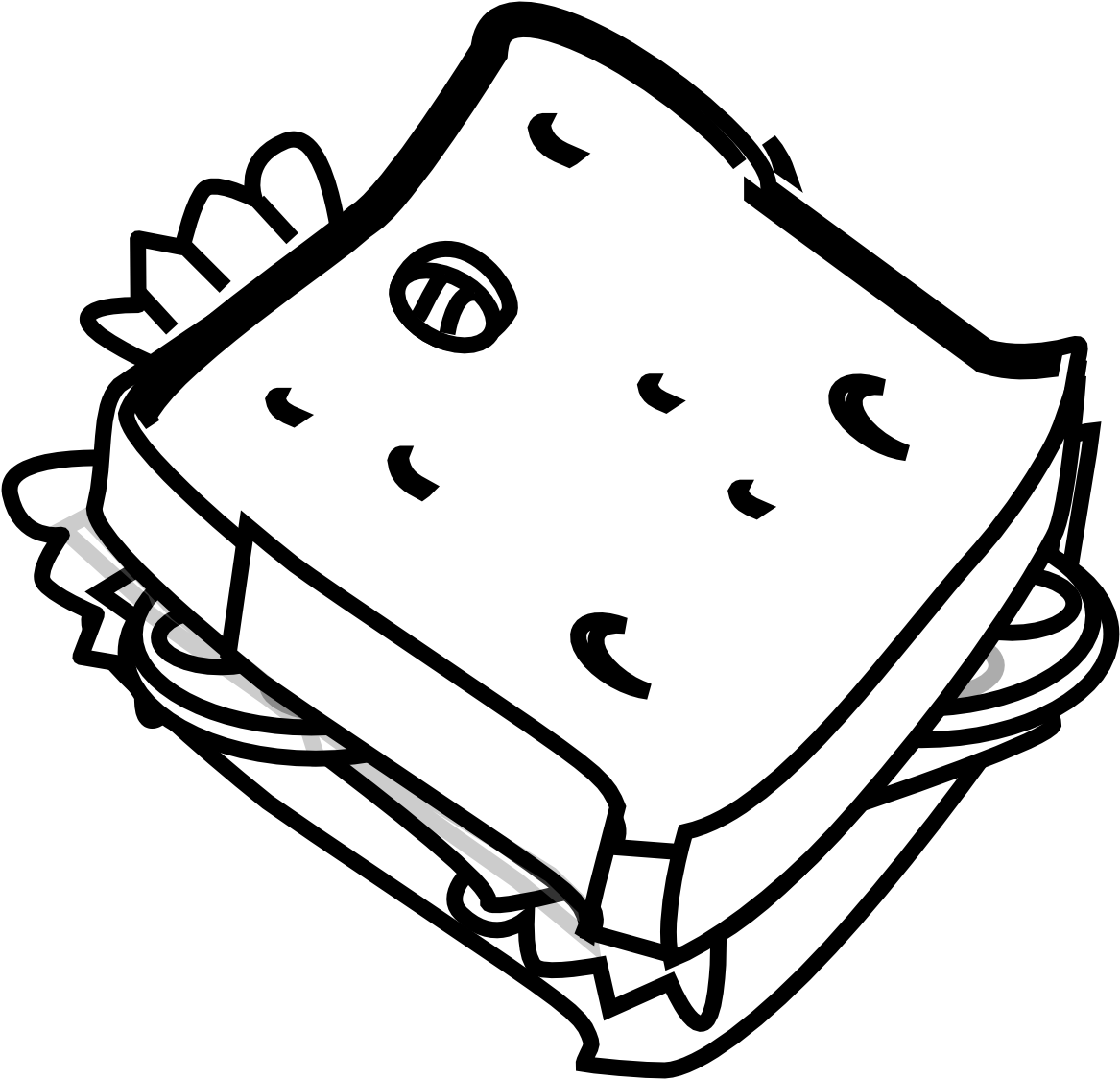 Graphic Freeuse Download Cheese Clipart Black And White - Chicken Sandwich Black And White (1331x1185), Png Download
