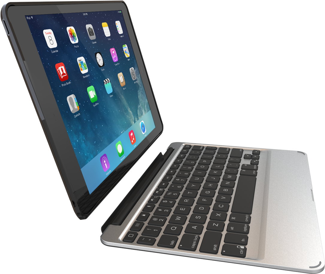 243 9 Slim Book For New Ipad Air Detached - Zagg Slim Book Ipad Air 2 (1200x1200), Png Download